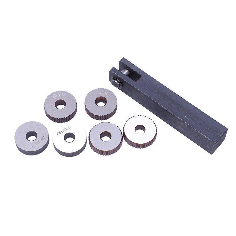 2x Steel Straight 1.5mm Pitch Linear Knurl Wheel Knurling Roller Tool Pack of 2