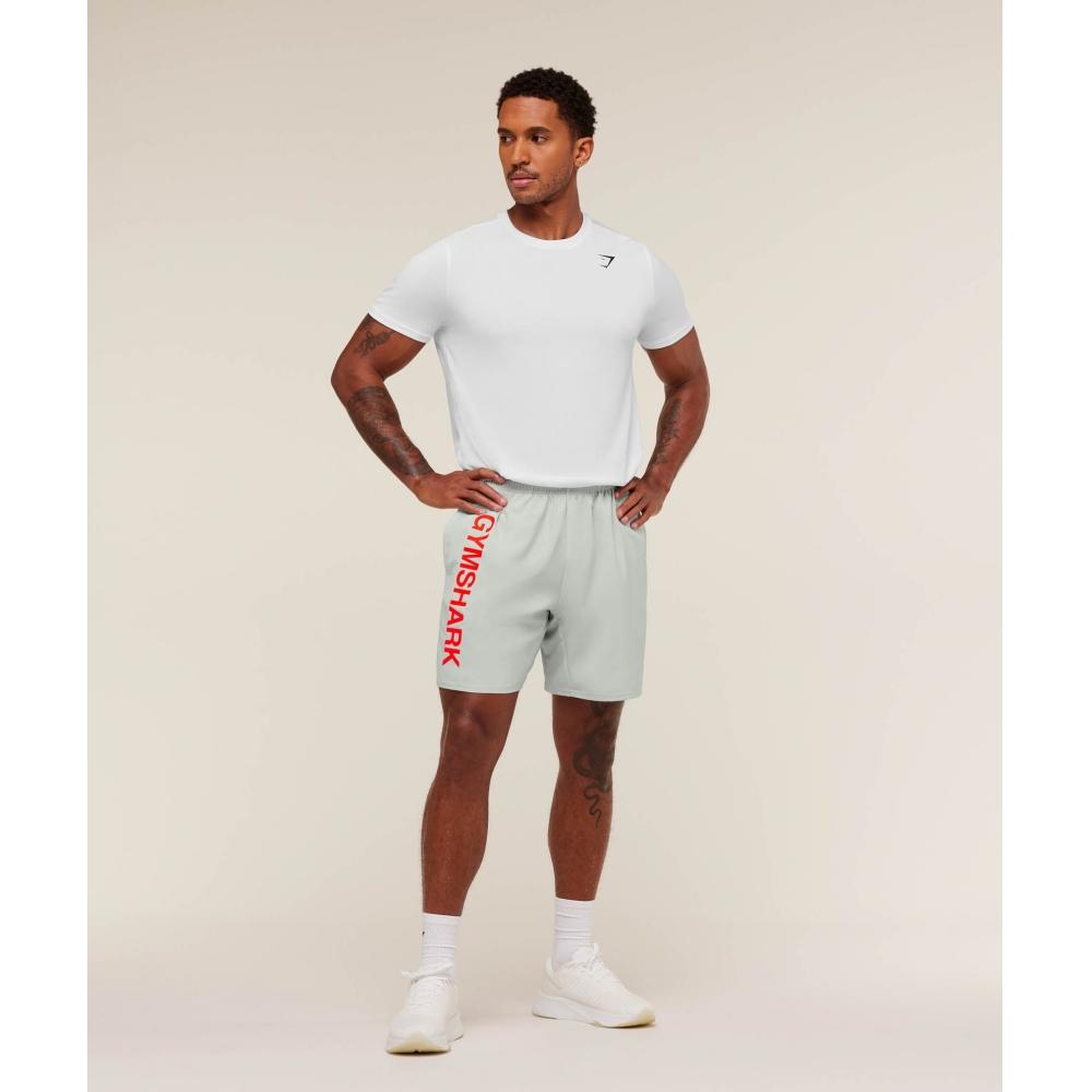 Gymshark Kondiční 7 Šortky Světle šedé A3c8v Gb7k