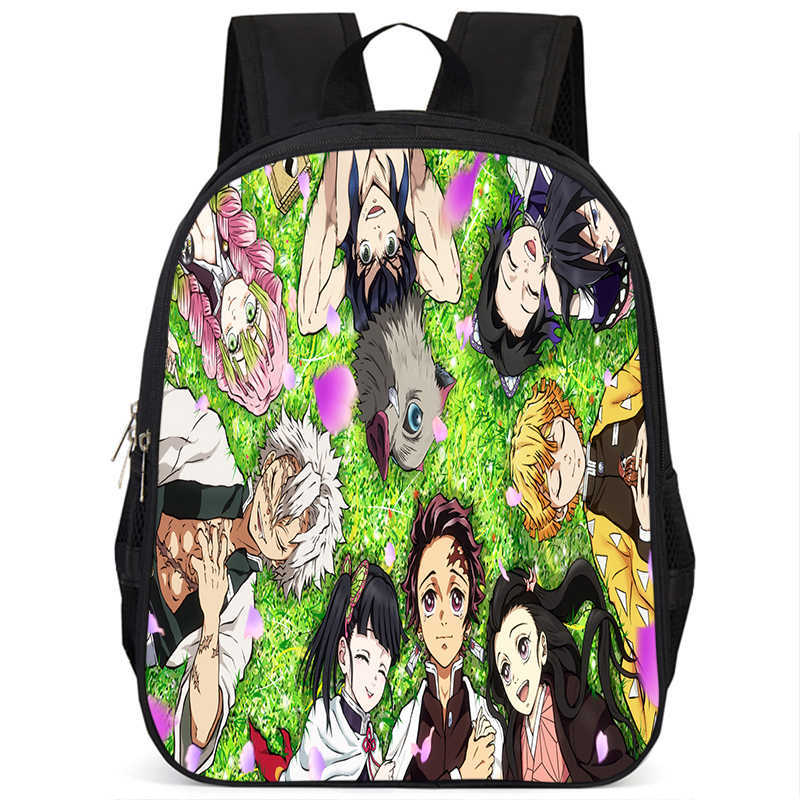 Japan cartoon comics Demon Slayer Pillar Training Arc Student Large Capacity School Style Backpack 7545