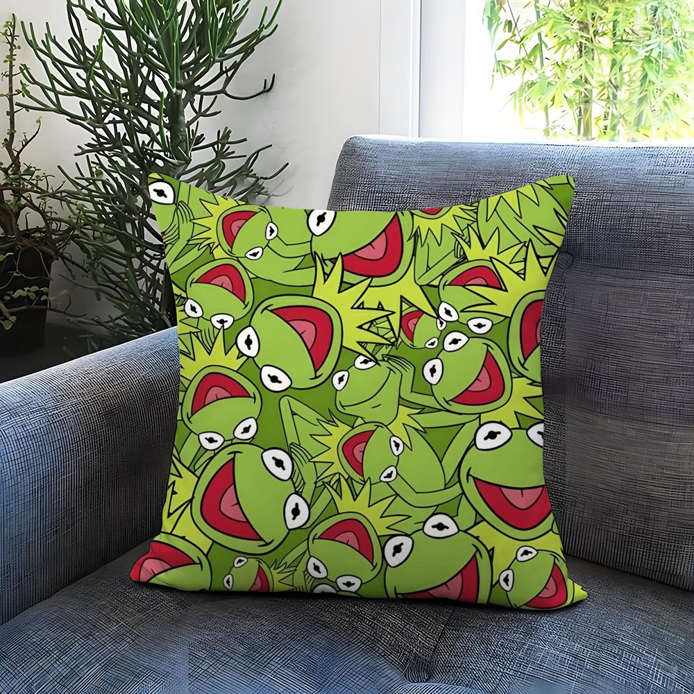Trendy KKermit the Froging Cushion Cover Comfortable Reversible Pillow Cover Ideal for Car Sofa Bedroom Beyond