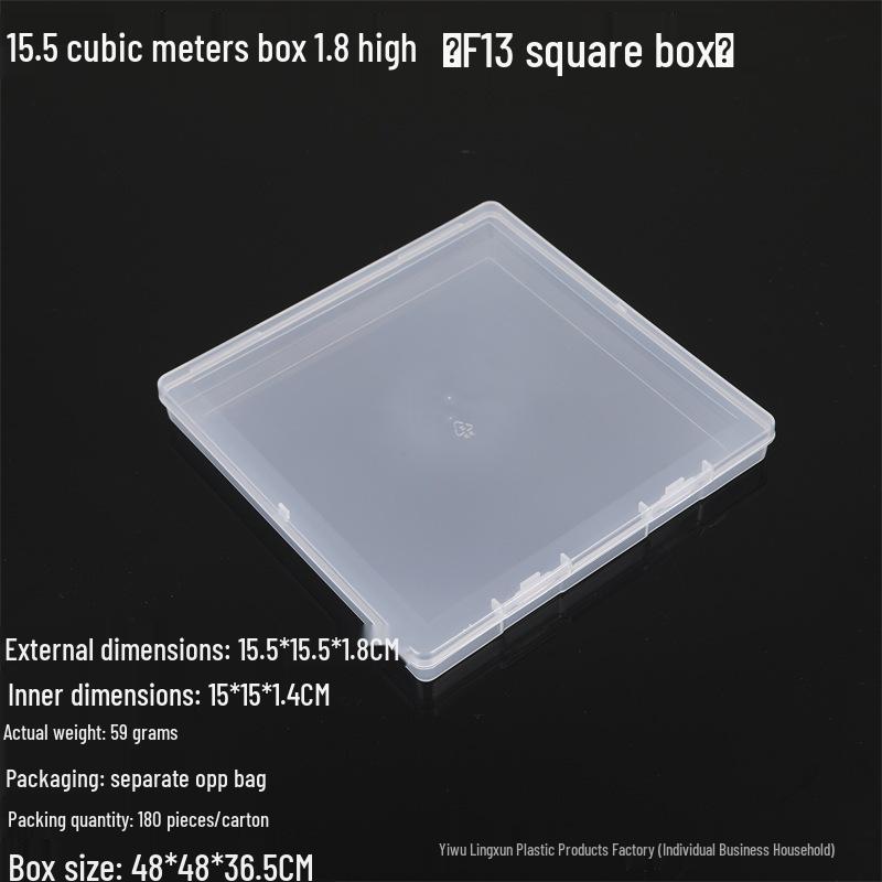 Rectangular Transparent PP Plastic Storage Box for Stationery, Cards, Hardware, Jewelry, and Fishing Gear