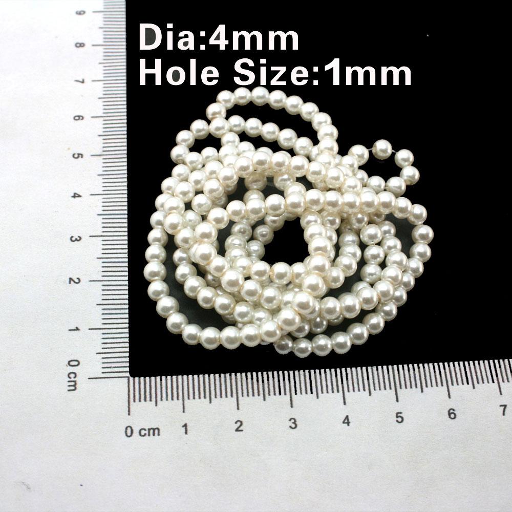 190 Stücke 4mm Bunte Perle Glas Runde Perlen Für Schmuck Dekoration Machen DIY Armband Halskette Ohrring
