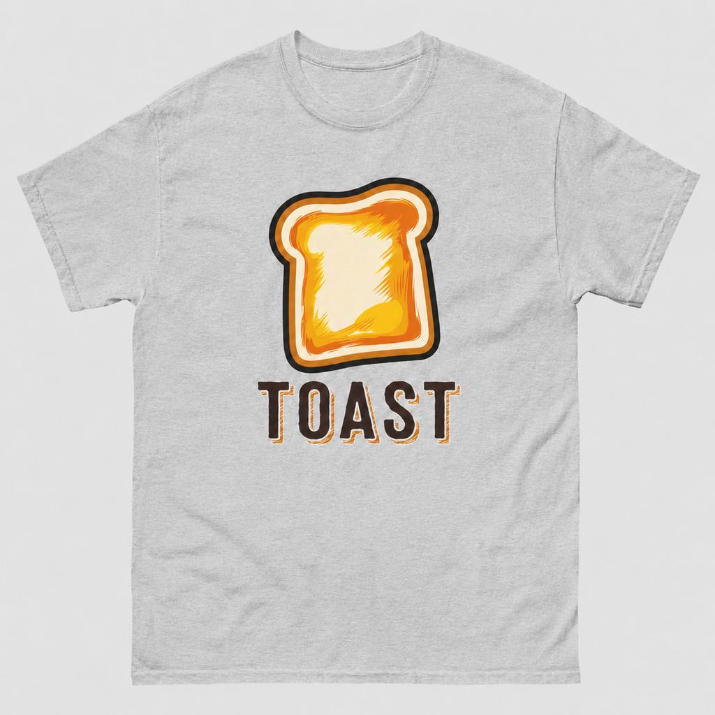 Funny Toast Lover Cartoon TShirt Foodie Gift for Breakfast Fans Printed Pure Cotton T Shirt Unisexs and Unisexs Summer Streetwear