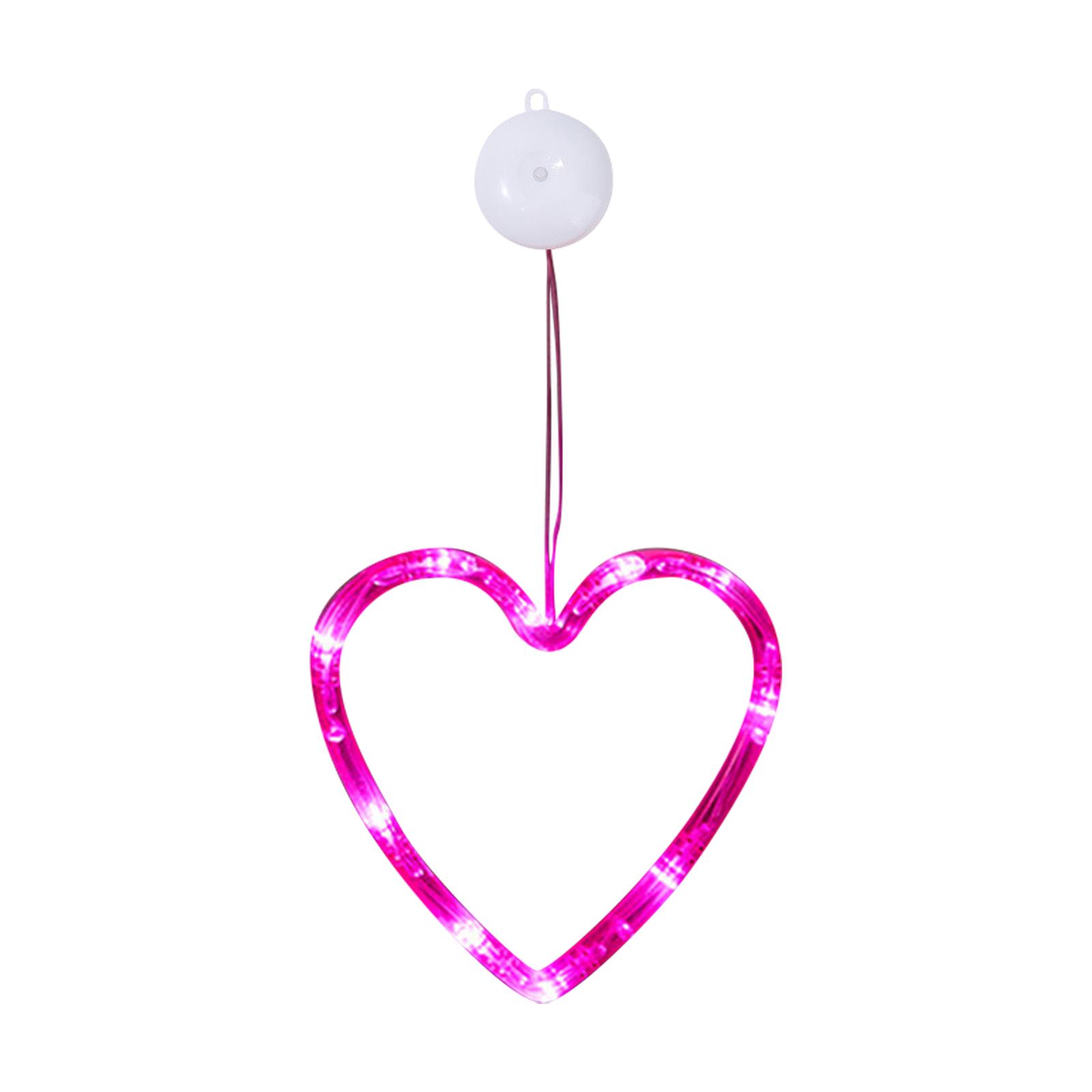 

Valentine s Day Window Light - Battery-Powered Heart-Shaped Light With Suction Cup, Suitable For Proposals, Weddings, And Anniversaries One Size