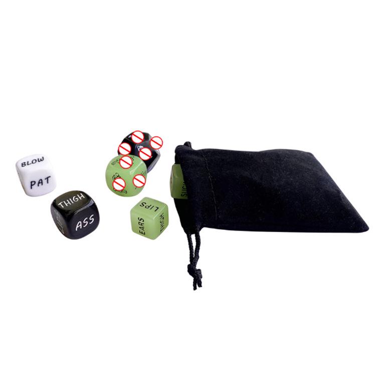 Glow-in-the-Dark 12-Sided Erotic Dice Set for Adult Flirting and Action