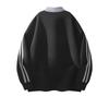 Stripe Splicing Design Sense Lapel Sweater Loose Casual Jacket Retro Fashion Sweatshirt
