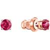 Swarovski Funkelndes Tanz-Rund-Set Kristall-Steckohrringe Halskette Damenschmuck Roségold Rot 5480494