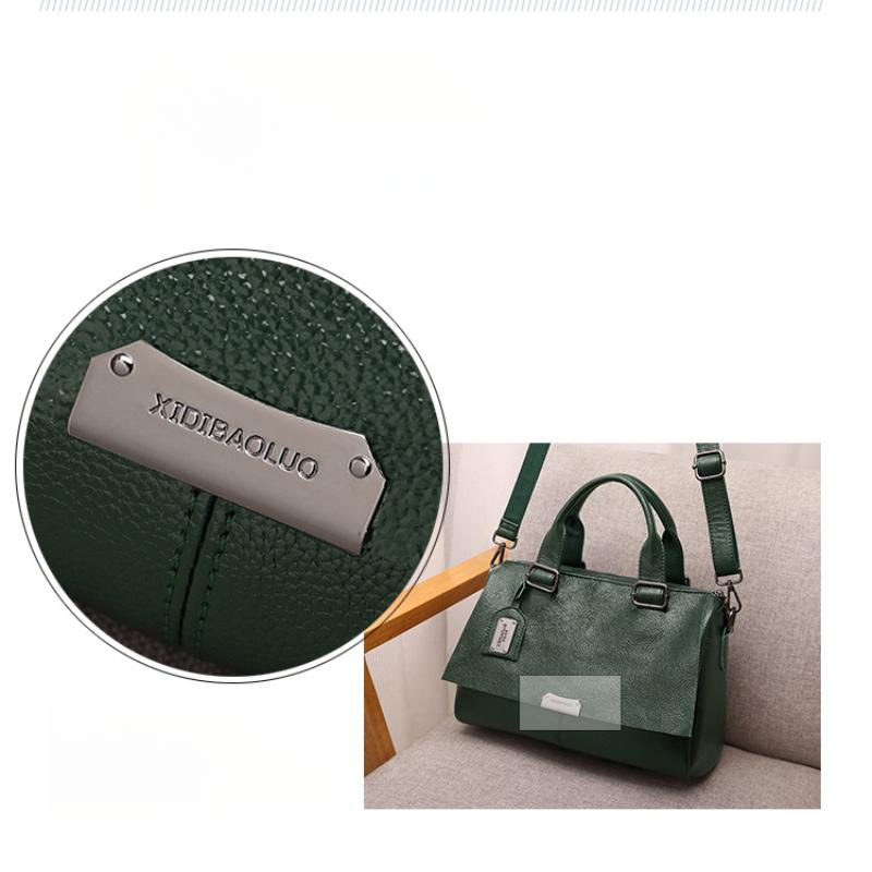 European and American Style Clamshell Soft Leather PU Leather Portable Crossbody Bags Simple Casual Large-capacity Female Bag