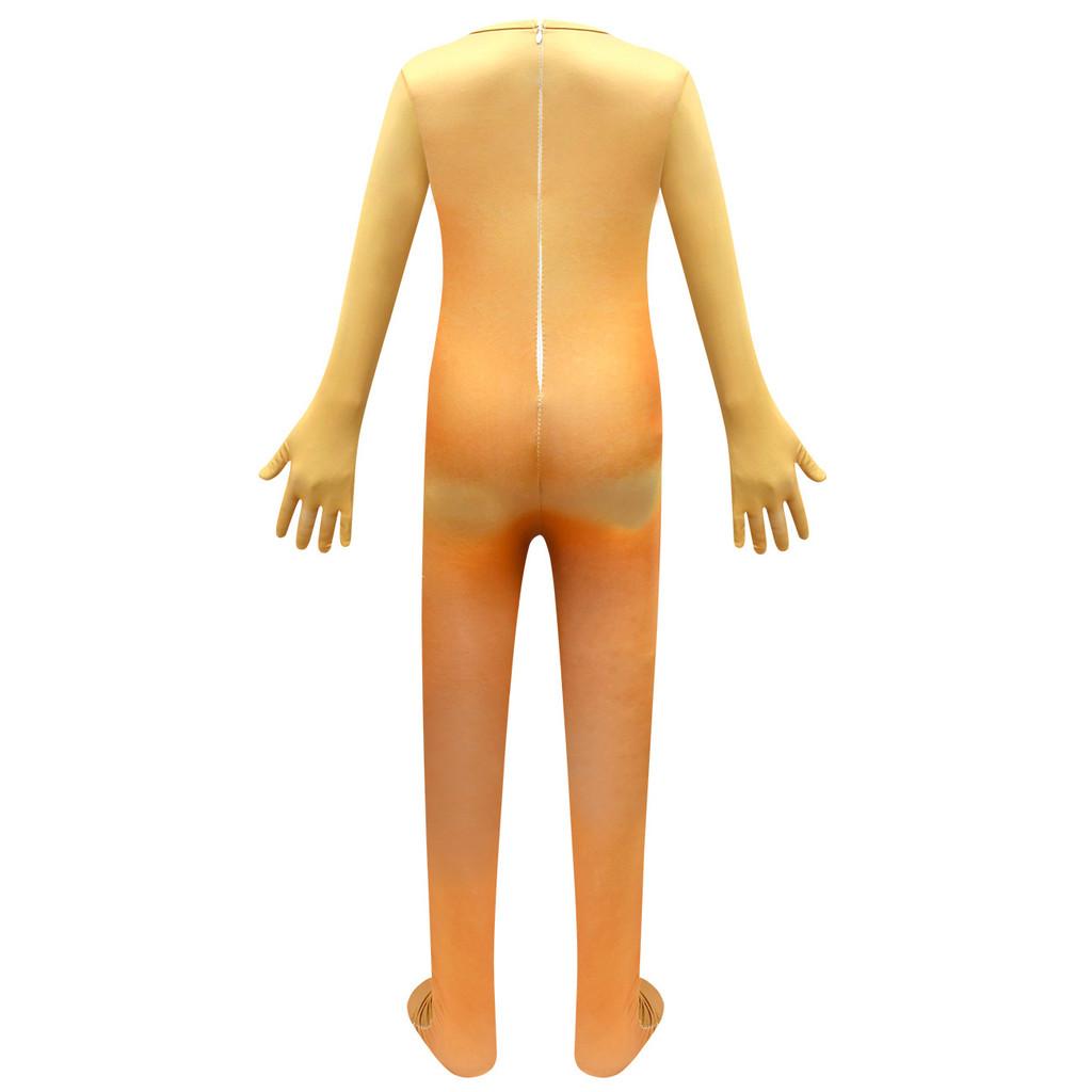 Kids Boys Brainrot Animals Tung Tung Tung Anime Cartoon Jumpsuit Mask Set Outfit Halloween Cosplay Costume