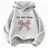 Let Me Sleep Bow Design Hoodie Kids Children's Sweatshirt Hoody for Boys Girls Autumn Winter Casual Hoodies