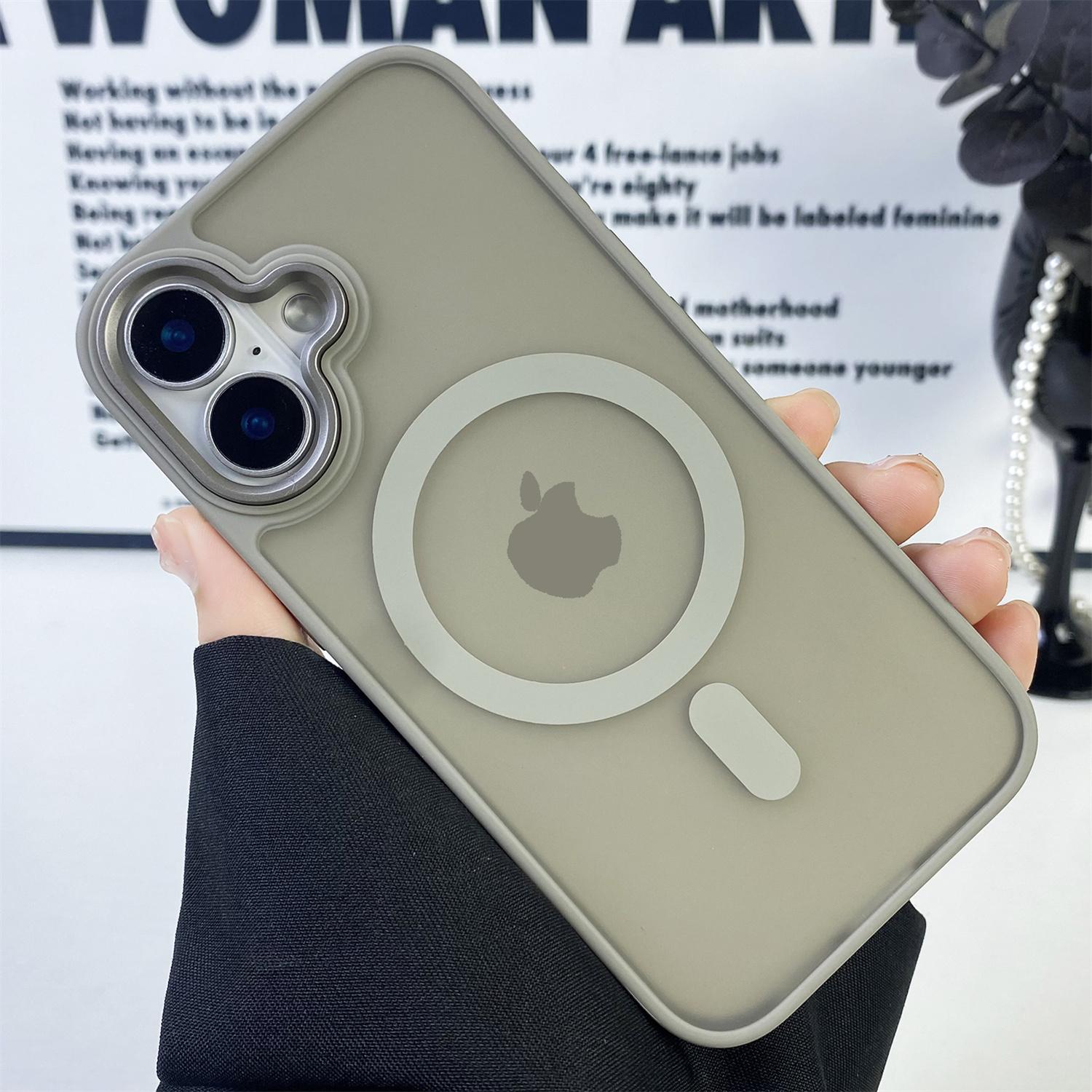 

Полупрозрачный Магнитный Чехол Для Телефона Для iPhone 15 14 Pro Max 16 Plus Чехол Матовый Для Magsafe Для iPhone 16 13 12 11 Pro Max Чехлы For iphone 11 серый