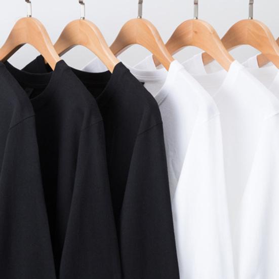 Women Men Long Sleeve Sweatshirt Breathable Soft Solid Color Spring Autumn Casual O-neck Loose Pullover Shirt