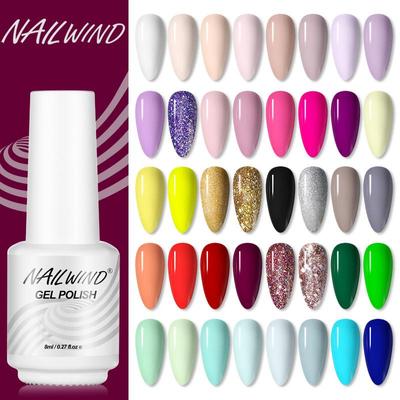 8ml embebem o gel brilhante do prego para a lâmpada LED/UV do projeto da arte do prego