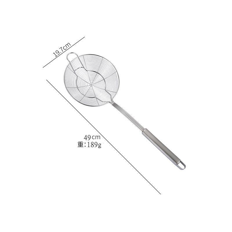 Strecurătoare din Oțel Inoxidabil cu Mâner Lung Mare pentru Tăiței Hot Pot Ulei de Soia Lingură Filtru Sită Făină Strecurătoare Alimentară Ustensile de Bucătărie