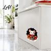 Removable Holiday Room Accents 3D Hole Illusion Christmas Mouse Wall Sticker Peel And Stick Waterproof PVC Home Window Decorations Decal for