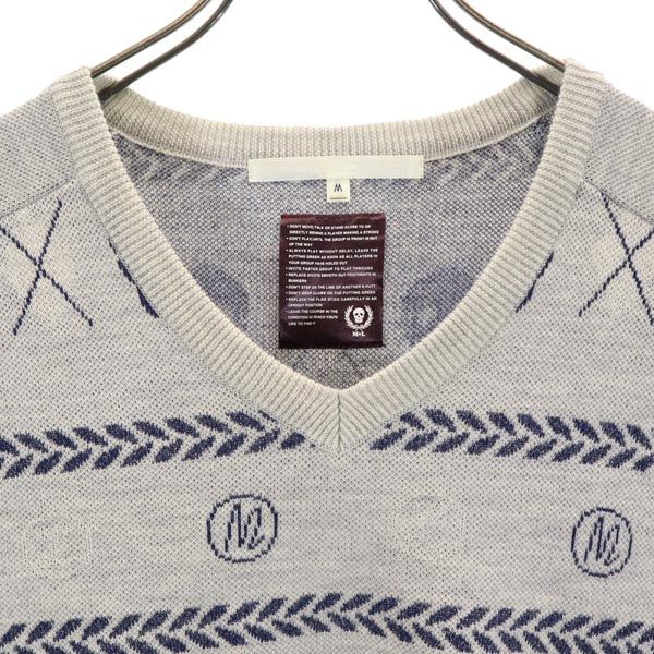 MARK&LONA Made In Japan Wool Overall Handle Long Sleeve V Neck Knit Men's Used