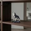 DIY Perlen-Bastelset Materialpaket, 3D Mythischer Wald Serie Komplett für Anfänger Basteln mit Hochwertigen Acryl- und Glasperlen Glanzperlen, Katze Fuchs Wolf Krähe