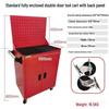 Movable Three-Layer Hand Cart: Multi-functional Auto Repair & Household Tool Box with Cabinet Door