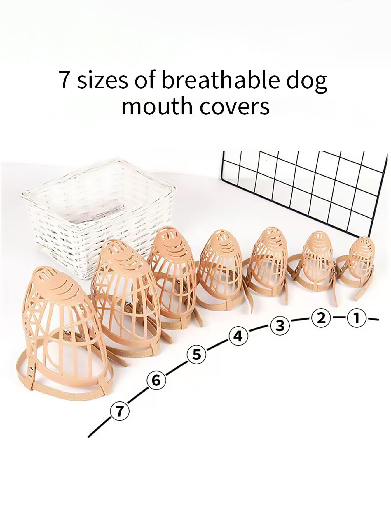 

Breathable Anti-Bite Dog Mouth Cover - Stop Barking and Chewing - Comfortable and Safe XS чорний