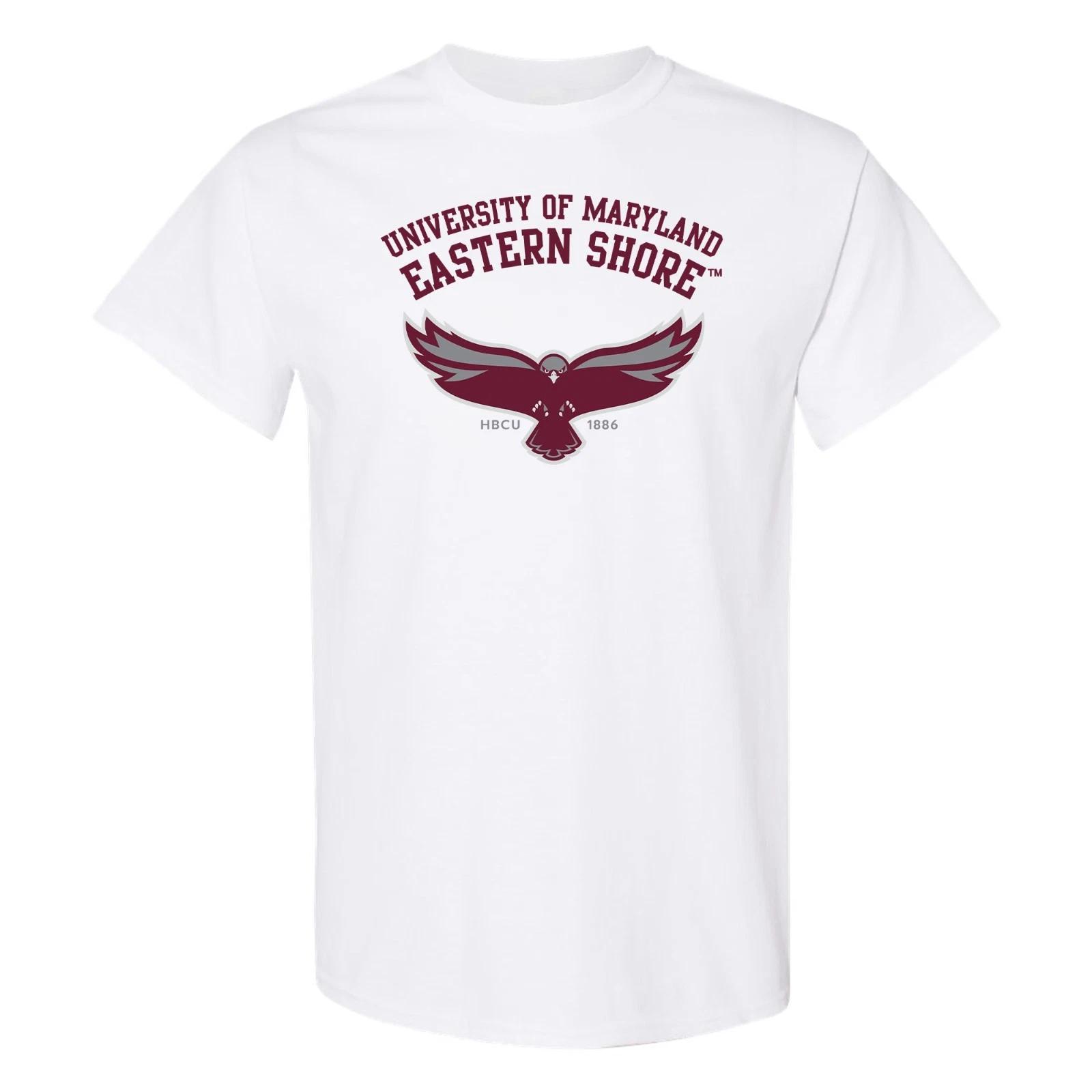 Maryland Eastern Shore Hawks Arch Logo T-Shirt - White S