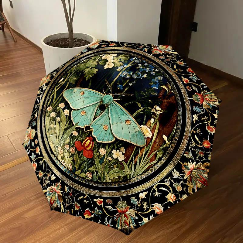 1PC Butterfly, Floral Umbrella-8-Rib Reinforced, Automatic Open, Lightweight & Durable, Cute Fashion Accessory for Outdoor-K1259