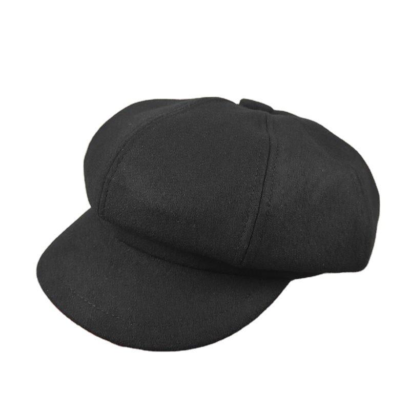 Autumn and Winter Painter Hat Couple Octagonal Hat Big Head Circumference Men's Hat Wide Brim Showing Face Small Newsboy Hat Small Head Circumference