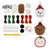 Handmade Cup Mat Christmas Bear Fruit Crochet Coaster Kit DIY Crocheting Beginner Friendly Set with Accessory Knitting Round Mug for Table