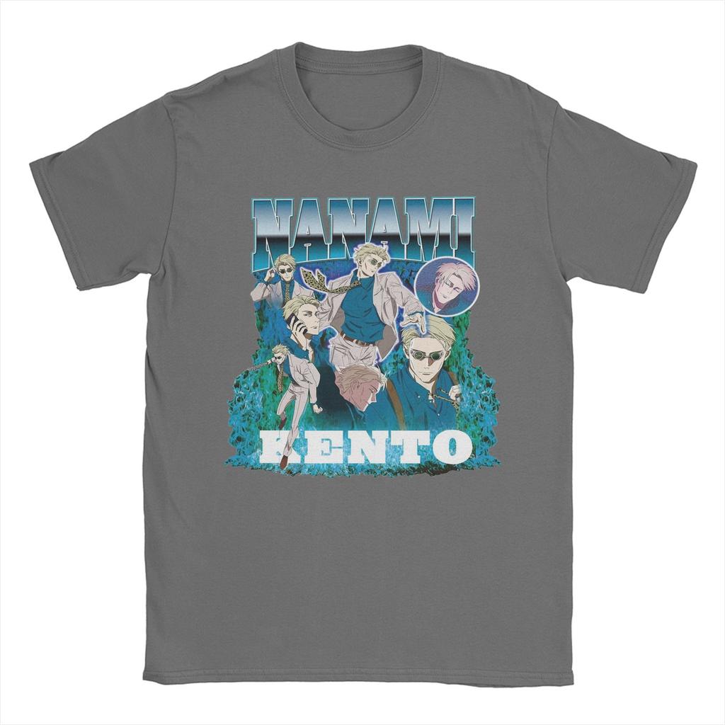 Vintage Nanami Kento JJK Anime Trička Pánská Kulatý výstřih 100% Bavlna Tričko Krátký rukáv Tričko Nápad na dárek Oblečení