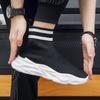 Men's Socks and Shoes Spring and Summer Mid-tube Fly-woven Breathable Sports and Leisure Shoes Lightweight Platform Mesh Shoes Versatile Trendy Shoes