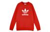 Originals Trefoil Sweatshirts Men's Red Crew Neck Moderate Regular FM3781