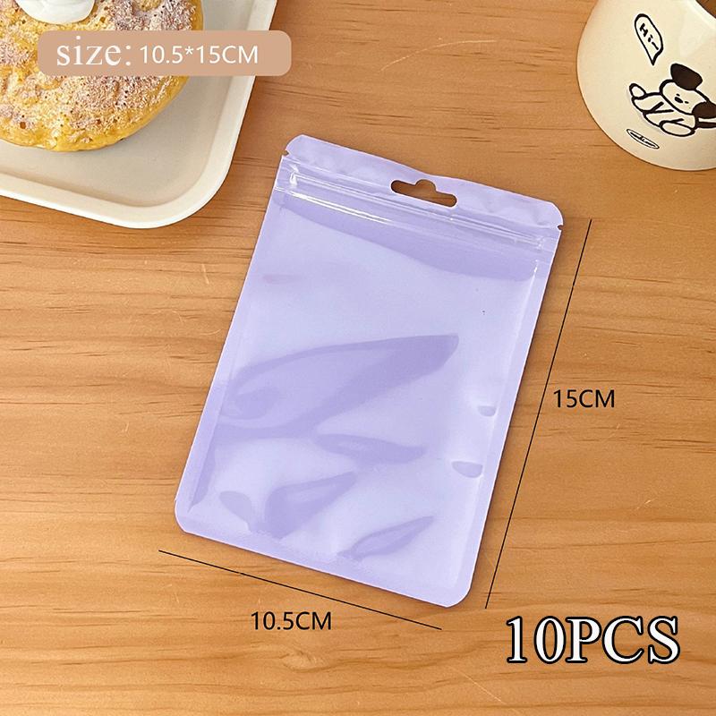 INS InsPhotocard Holder 10pcs/pack Candy Color Postcards Sleeve Plastic Storage Bag Transparent Protective Case Stationery