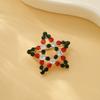 1PCS Exquisite Luxury Christmas Boots Elk Pentagram Colorful Zircon Brooch for Men Women Fashion Zircon Party Gift