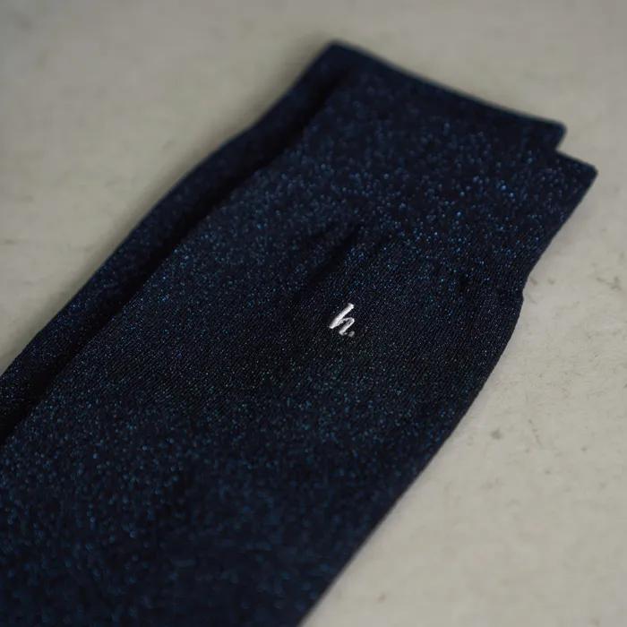 [hiig] no.288 navy black glitter socks