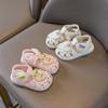 Girls' Bag Sandals 2024 Summer New Children's Love Breathable Sandals Prewalker Children's Cartoon Beach Shoes Newborn Baby Girl