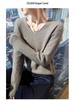 New Seamless Mink Velvet V-Neck Cashmere Sweater for Women - Loose Fit, Solid Color, Short Pullover Knitwear for Autumn and Winter