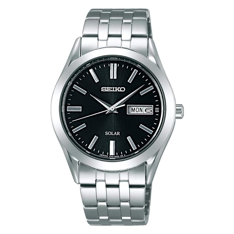 

[Seiko Watch] watch men s solar day date 38mm black dial sbpx083 [product]