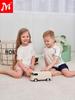 Children's Soft Summer Short-Sleeve Top & Shorts Pajama Set for Boys & Girls