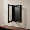 Sportuniform Display Frame Glazen Voorkant Wandmontage Vitrine voor Verzamelaars, Woondecoratie Zwart
