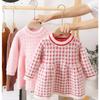 Autumn Winter Girls Baby Snow Keep Warm Knitted Sweater Mini Dress