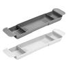 Estante para Bañera Extensible Bandeja para Bañera de Baño Organizador de Ducha Estante para Bañera Portarrollos de Papel Higiénico Organizador de Almacenamiento Accesorios