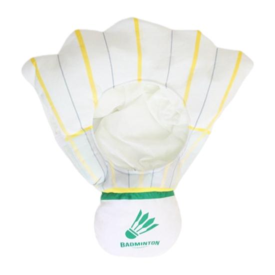 

Плюшевый капюшон, головной убор для бадминтона для мальчиков и девочек, мультяшный спортивный дышащий реквизит для фотосъемки, мягкий материал, удобная посадка, принадлежности для карнавальных ролевых игр и вечеринок белый