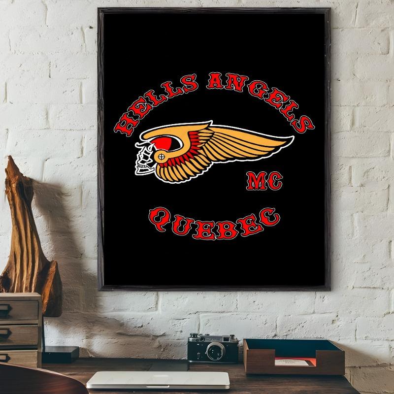 

H-Hells A-Angels Moto Cool Skull Poster Sticky Wall Art Printing Waterproof Home Living Bed Room Bar Aesthetic Decor 21cm×30cm NoFrame