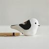 Hand Carved Wooden Bird Figurine Small Bird Statue for Home Desk Shelf Decor Housewarming Gifts for Bird Lovers