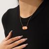 European & American Ocean-Style Stainless Steel Necklace with Epoxy Seashell Pendant for Women.