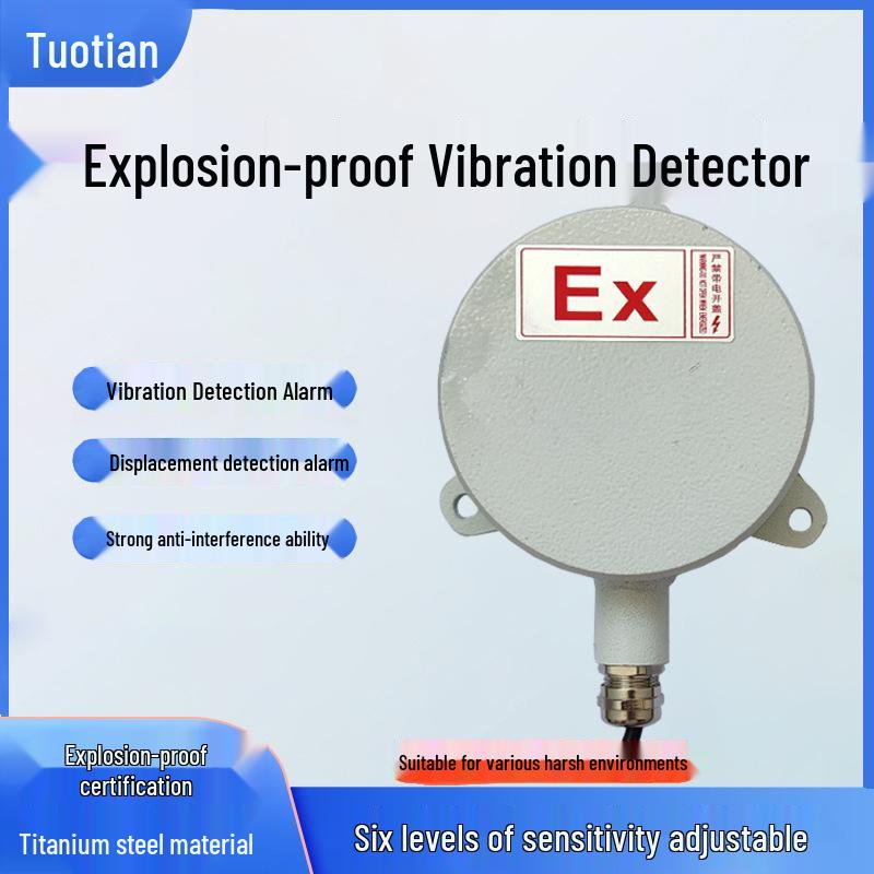 Explosion-Proof Vibration Detector with Titanium Steel Casing - Smart Intrusion Alarm System No