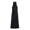 Zbzr Autumn New Women Clothes Western Style Sleeveless Backless Silk Satin Texture Loose Dress 3274548 700
