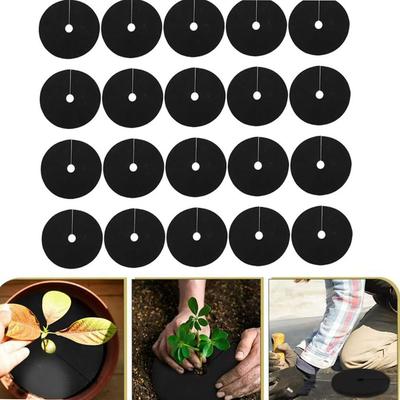20x Anel de Cobertura de Couve Protetor de Barreira Anti-Ervas Tapete Cobertura de Planta Jardim 15CM