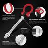 WRX Racing Tow Hook,IS2303 Front Tow Hook Ring Tow Eye Billet Aluminum Red Tow Hook for BRZ/Impreza/WRX/STi(Red)