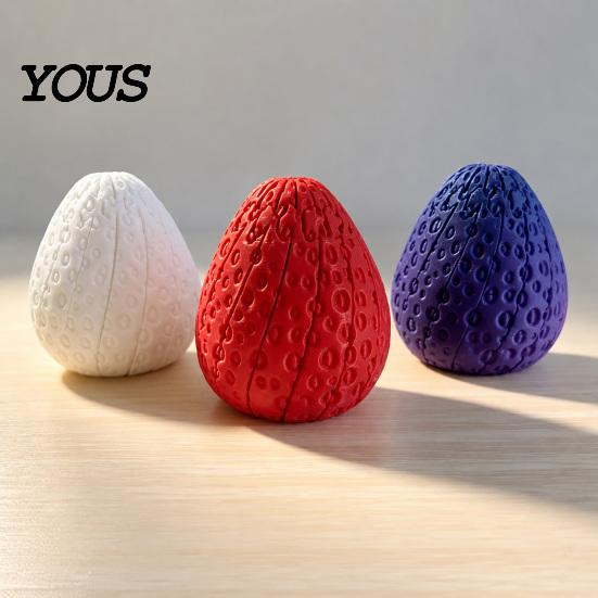 Sensory Toy Adults 3D Printed Twisting Strawberry Toy, Stress Relief Slippery Articulated Spiral Rotating Fruit Fidget for
