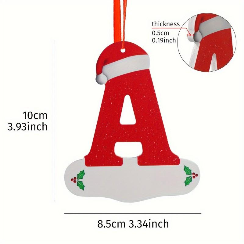 26 Letters Christmas Pendant Alphabet Ornaments Xmas Tree Hanging Decor 2026 Home Party Navidad New Gift Accessory